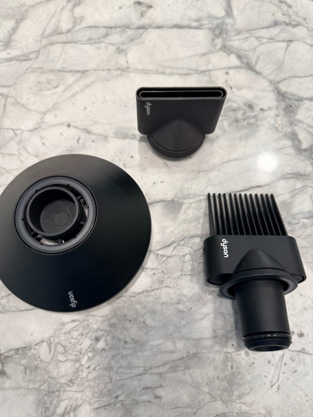 Dyson Supersonic Hair Dryer Attachments – Diffuser Comb & Concentrator – 3 Pc
